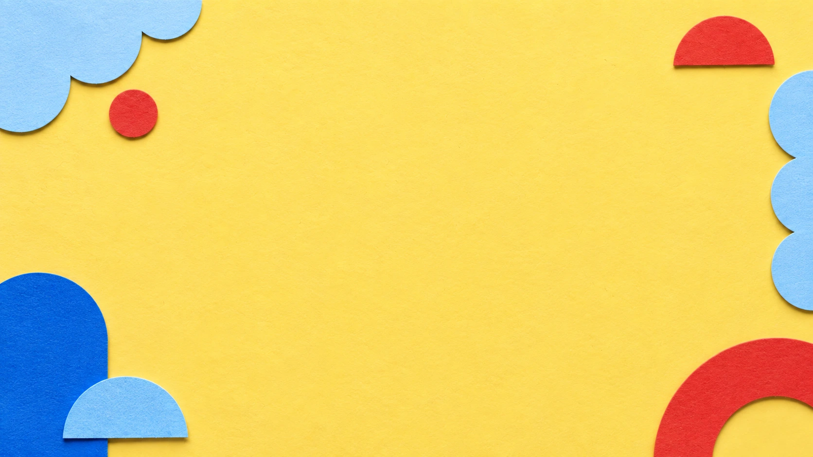 Playful paper forms with a warm butter-yellow palette. About or editorial section image.