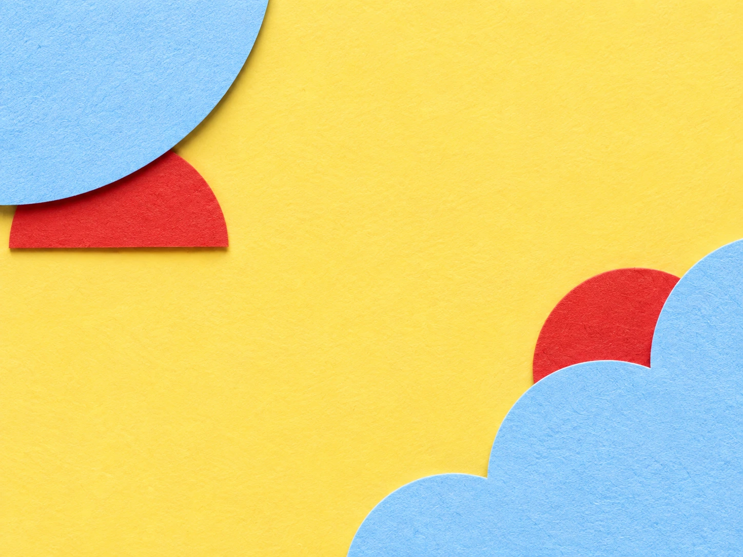 Playful paper forms with a warm butter-yellow palette. Close detail for feature section.