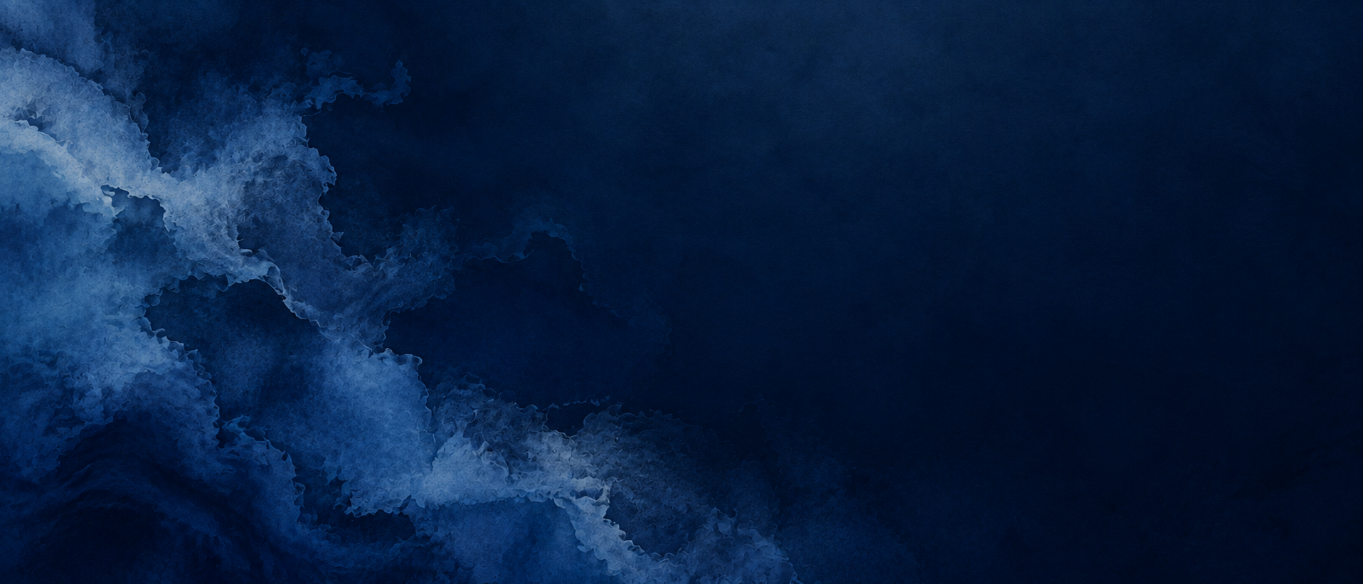 Deep indigo washes flowing like ink through water. Alternate hero with copy on right.