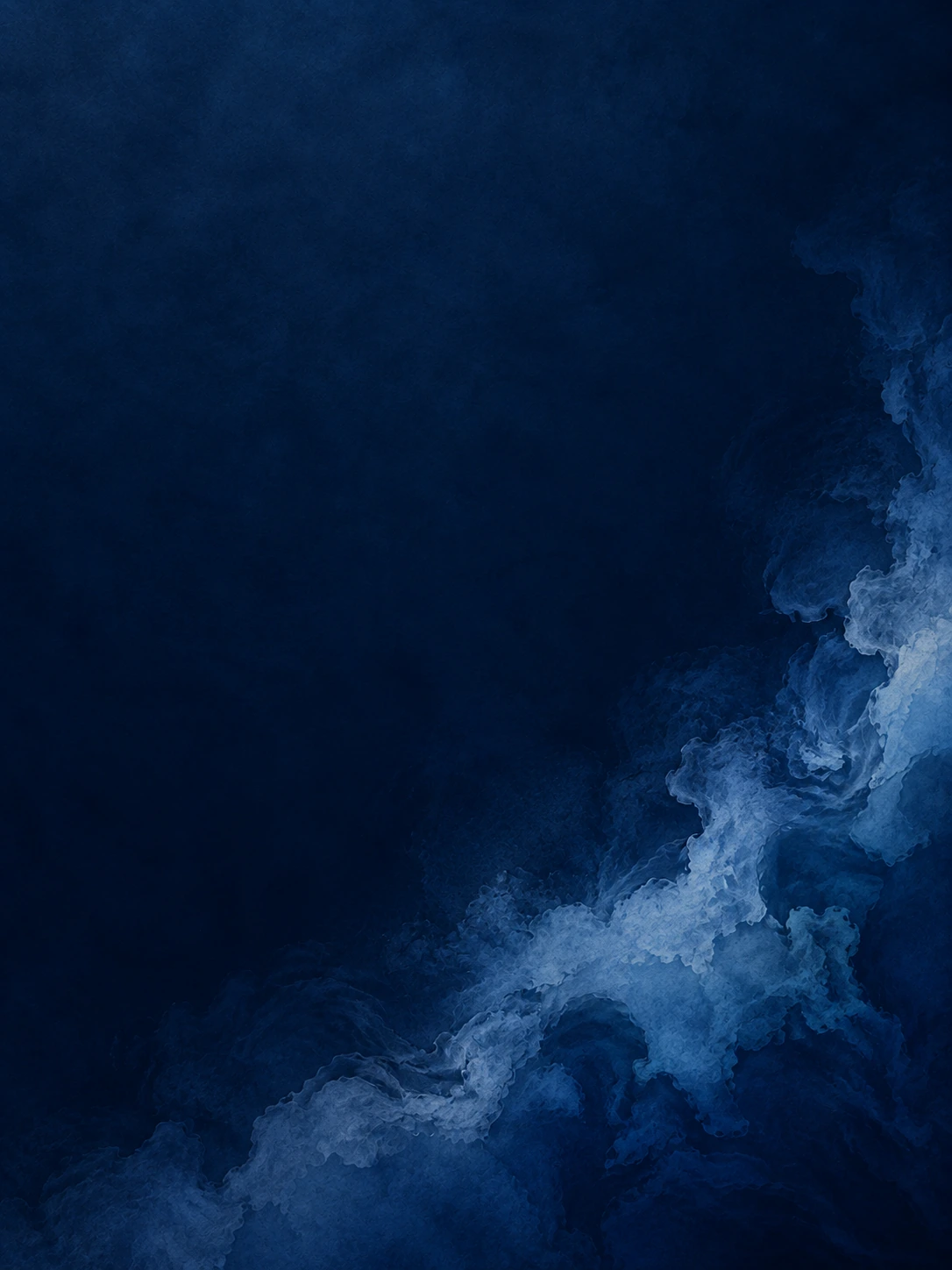 Deep indigo washes flowing like ink through water. Mobile hero or tall editorial panel.