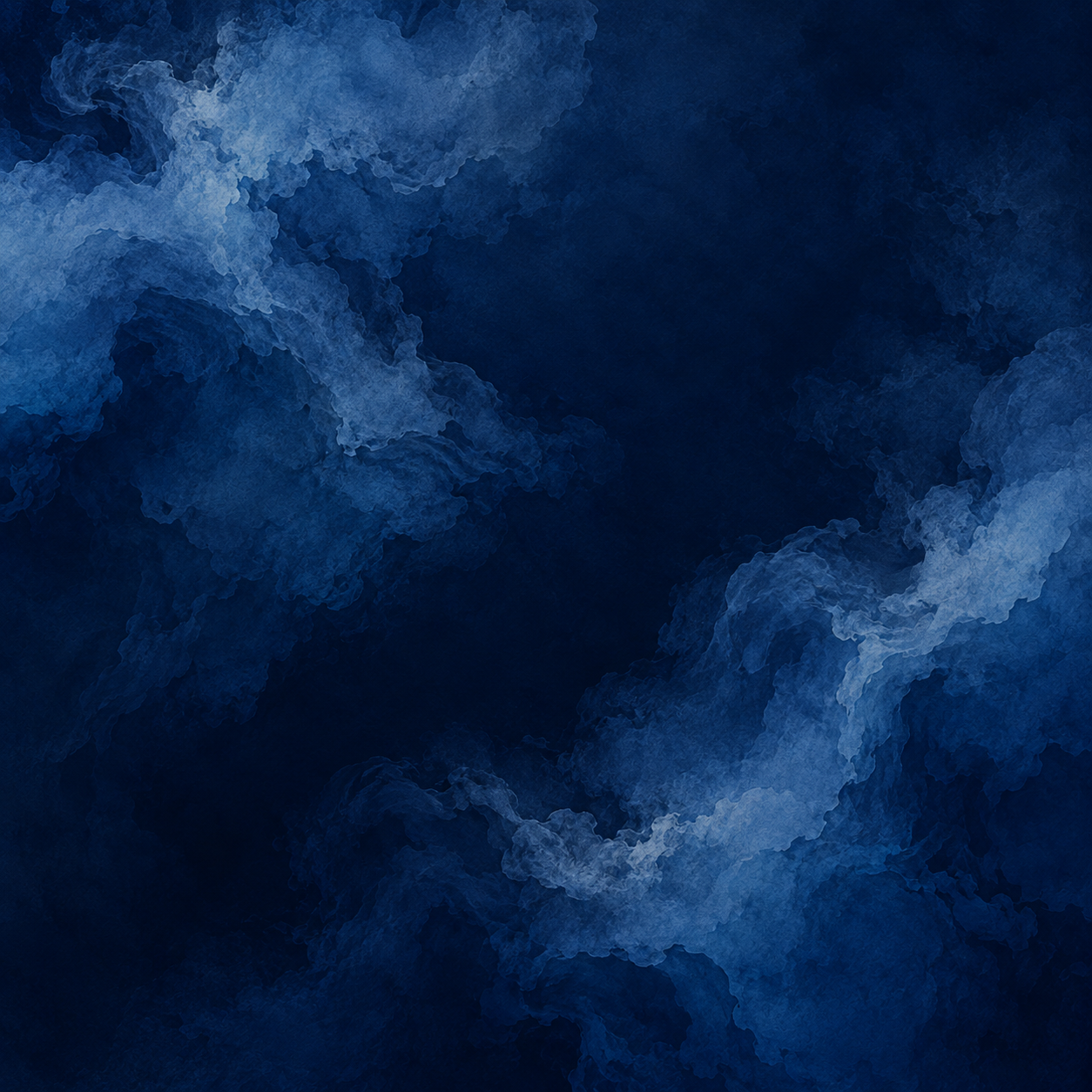 Deep indigo washes flowing like ink through water. Service, journal or feature card.