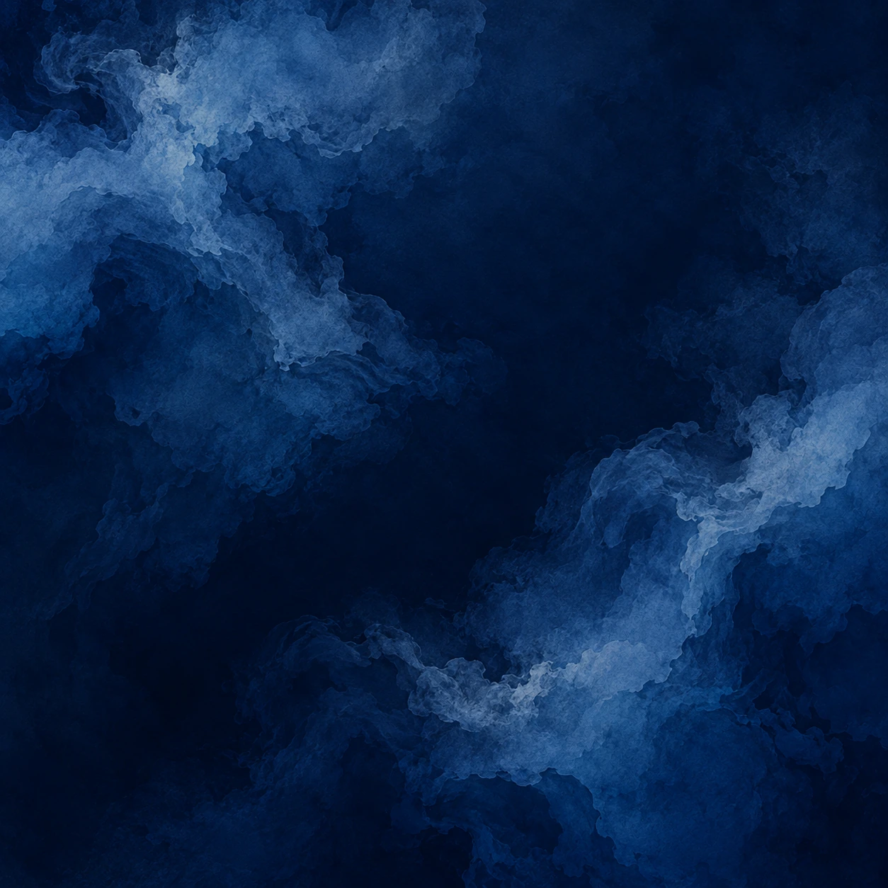 Deep indigo washes flowing like ink through water. Service, journal or feature card.