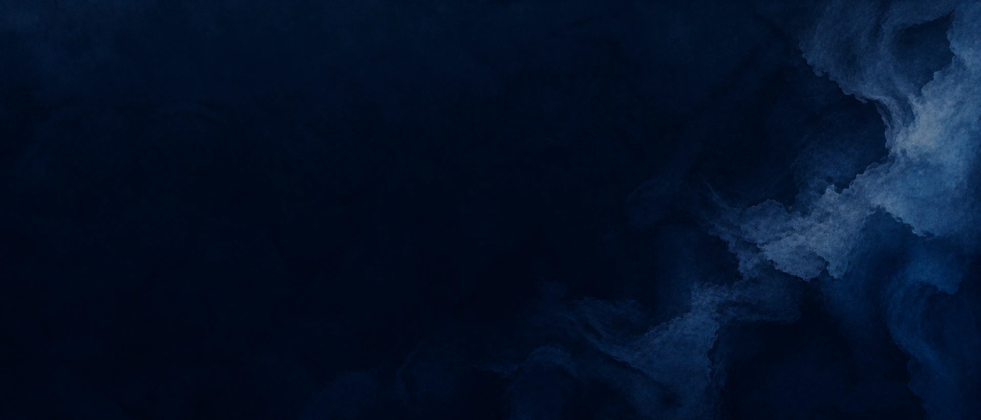 Deep indigo washes flowing like ink through water. Dark section or closing banner.