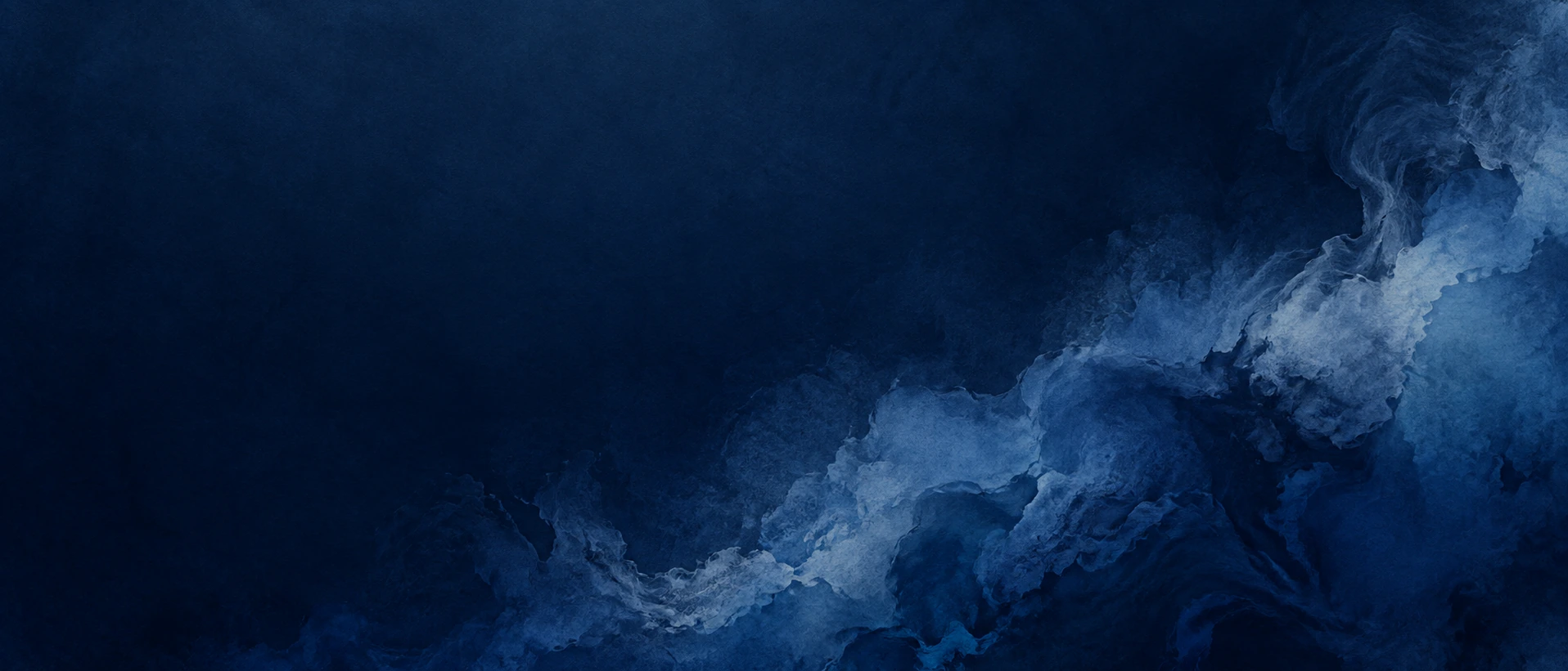 Deep indigo washes flowing like ink through water. Main background.