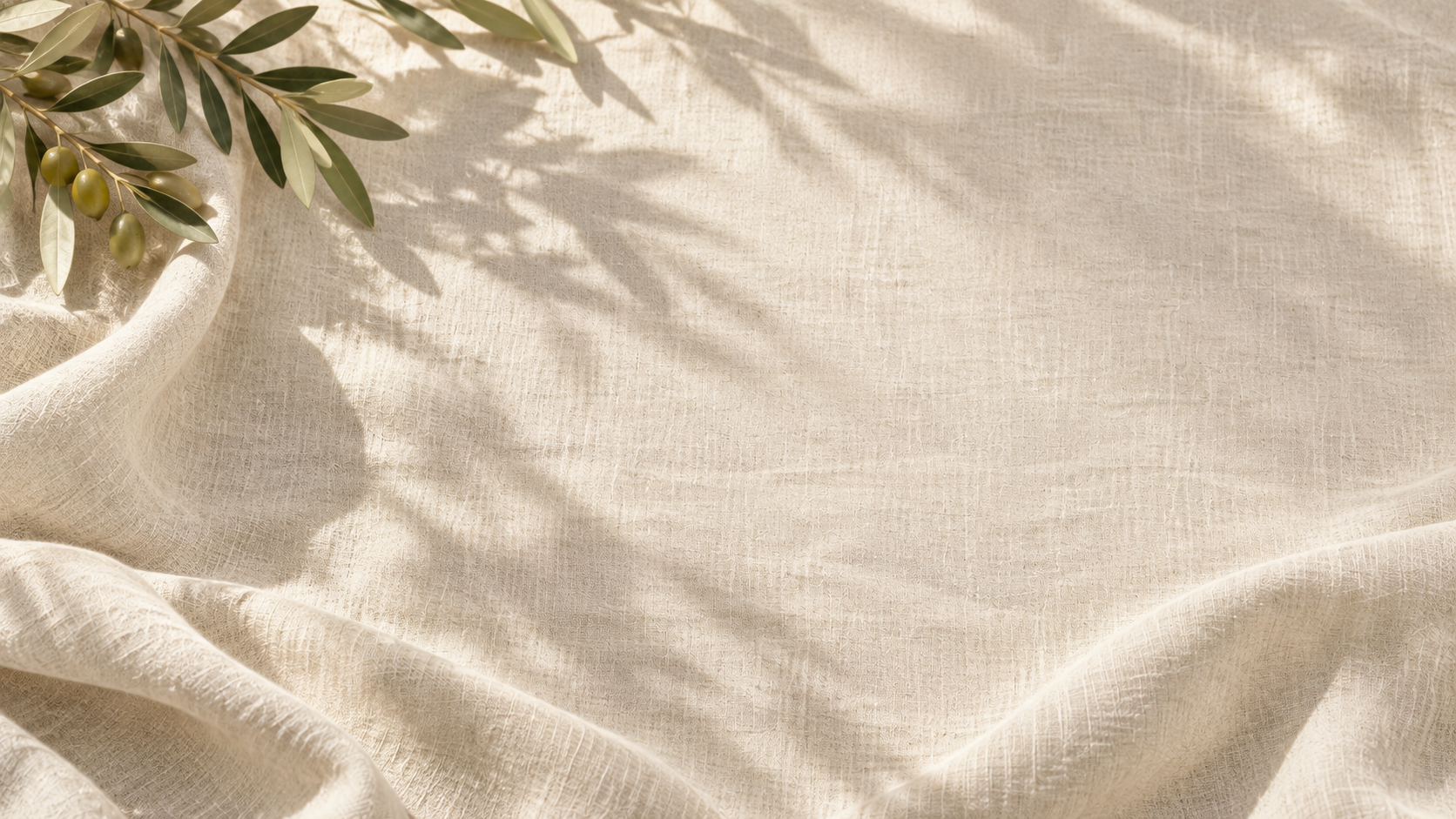 Soft linen folds and gentle olive morning light. About or editorial section image.