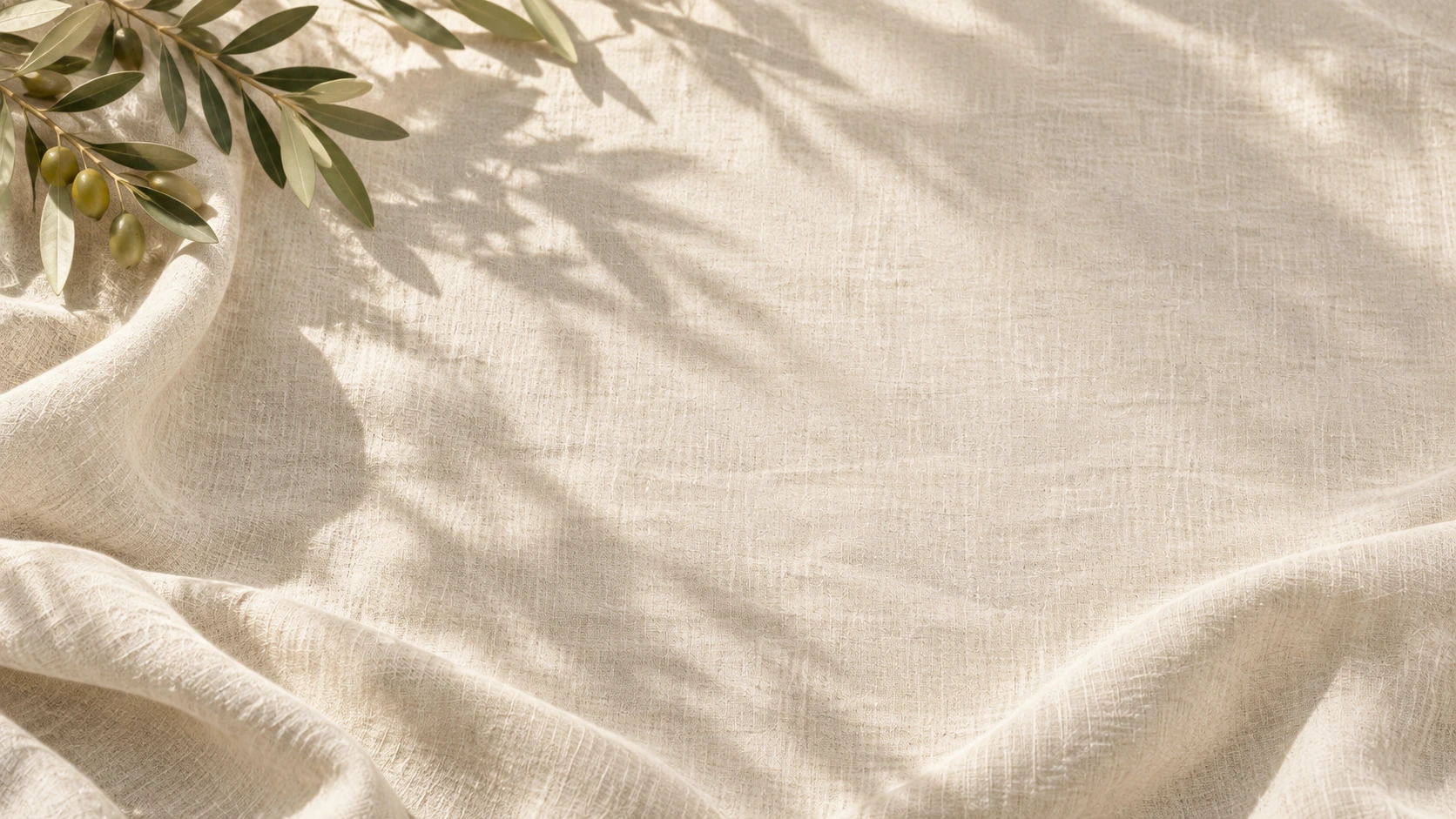 Soft linen folds and gentle olive morning light. About or editorial section image.
