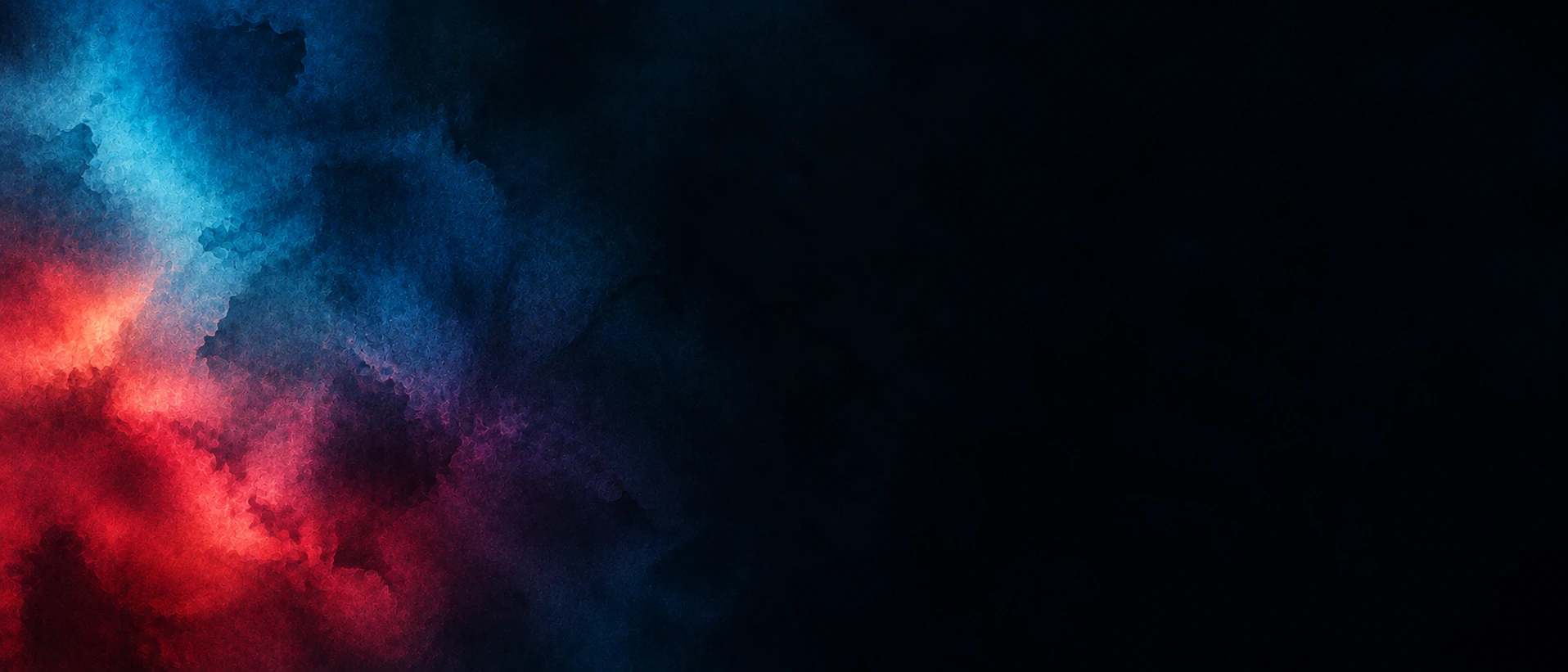 Deep fields of expressive color against midnight. Alternate hero with copy on right.