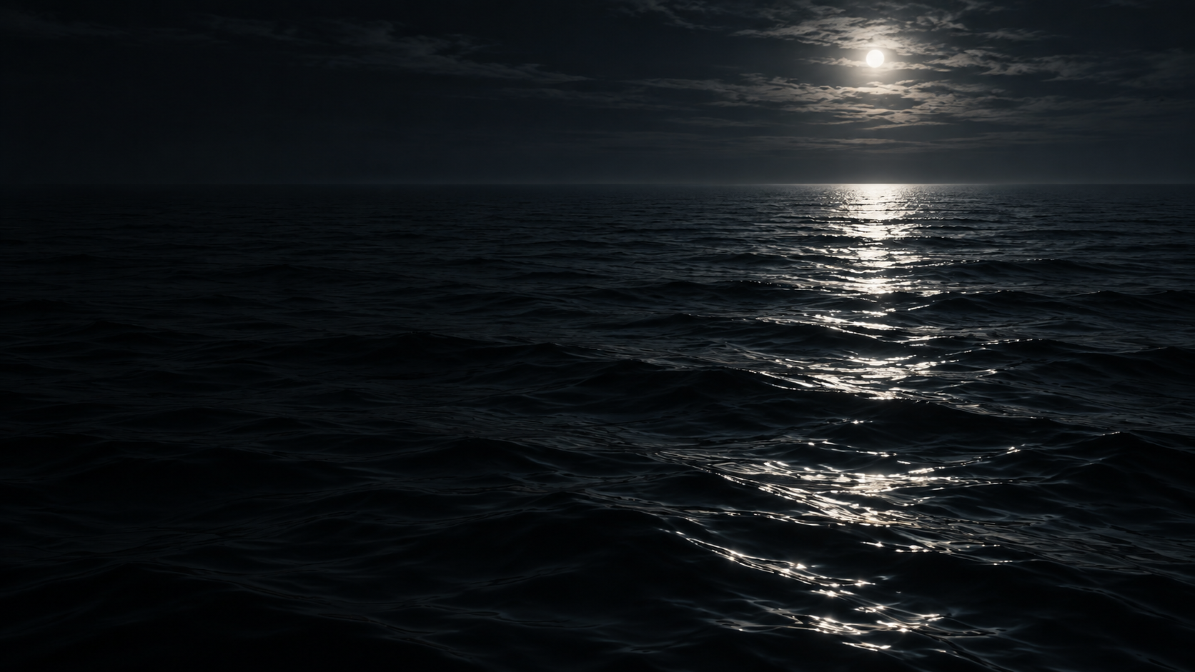 Silver moonlight falling across deep, still water. About or editorial section image.