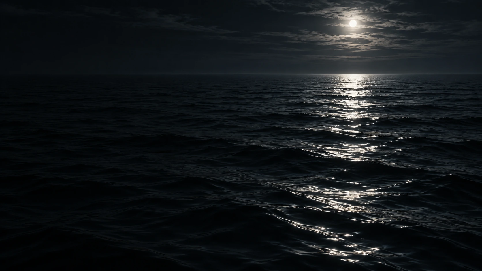 Silver moonlight falling across deep, still water. About or editorial section image.