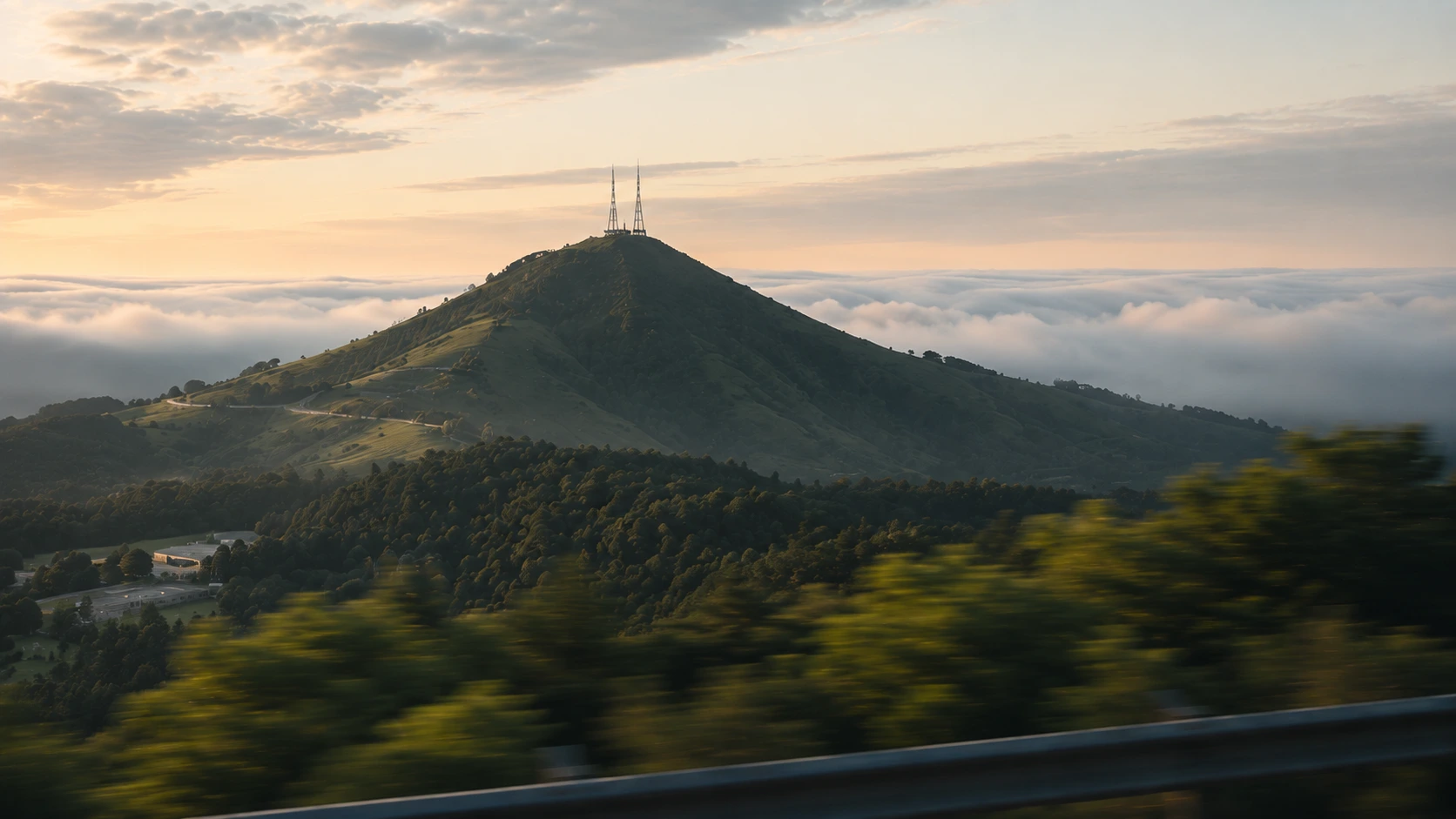 Twin Tower Summit Above the Clouds. Original explorations of open landscapes and natural color.