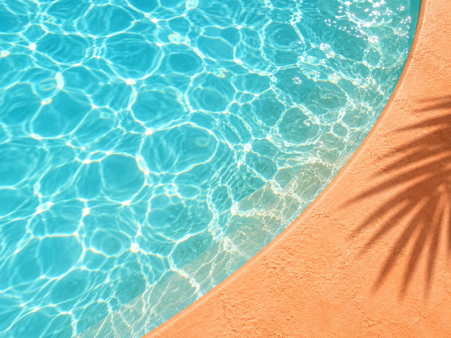 Sunlit poolside color with a soft apricot warmth. Close detail for feature section.