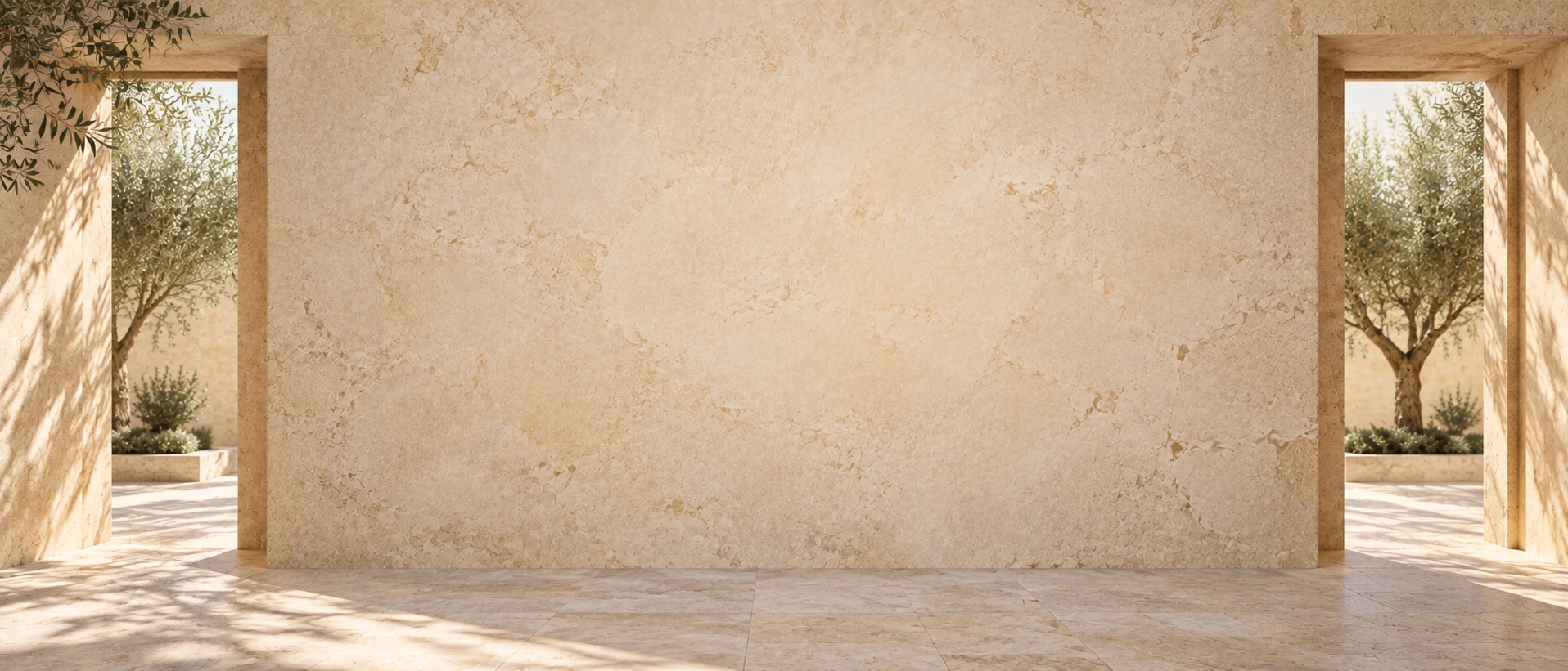 Sunlight, clean architectural lines and restful shadows. Closing call-to-action or signup section.