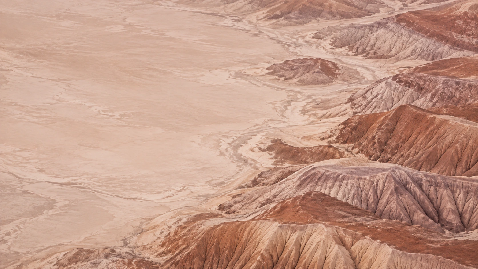 Sculpted desert lines and warm terracotta earth. Alternate palette section image.