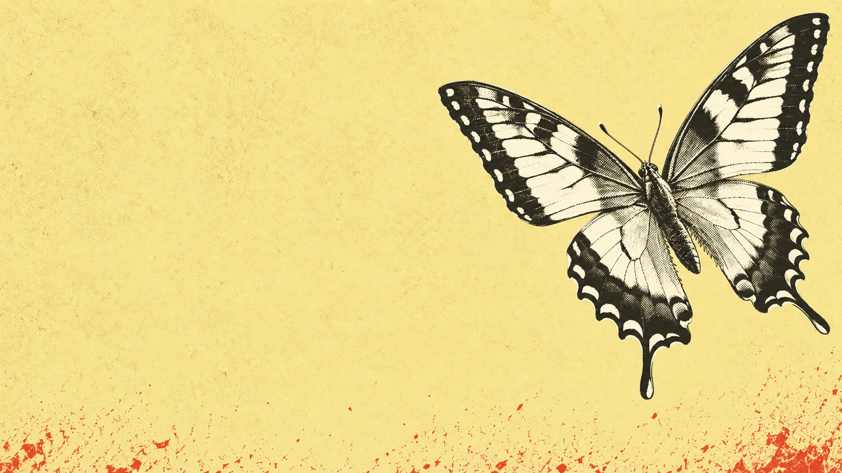 Butterfly butter ink. Animal screenprints in unexpected color pairings.